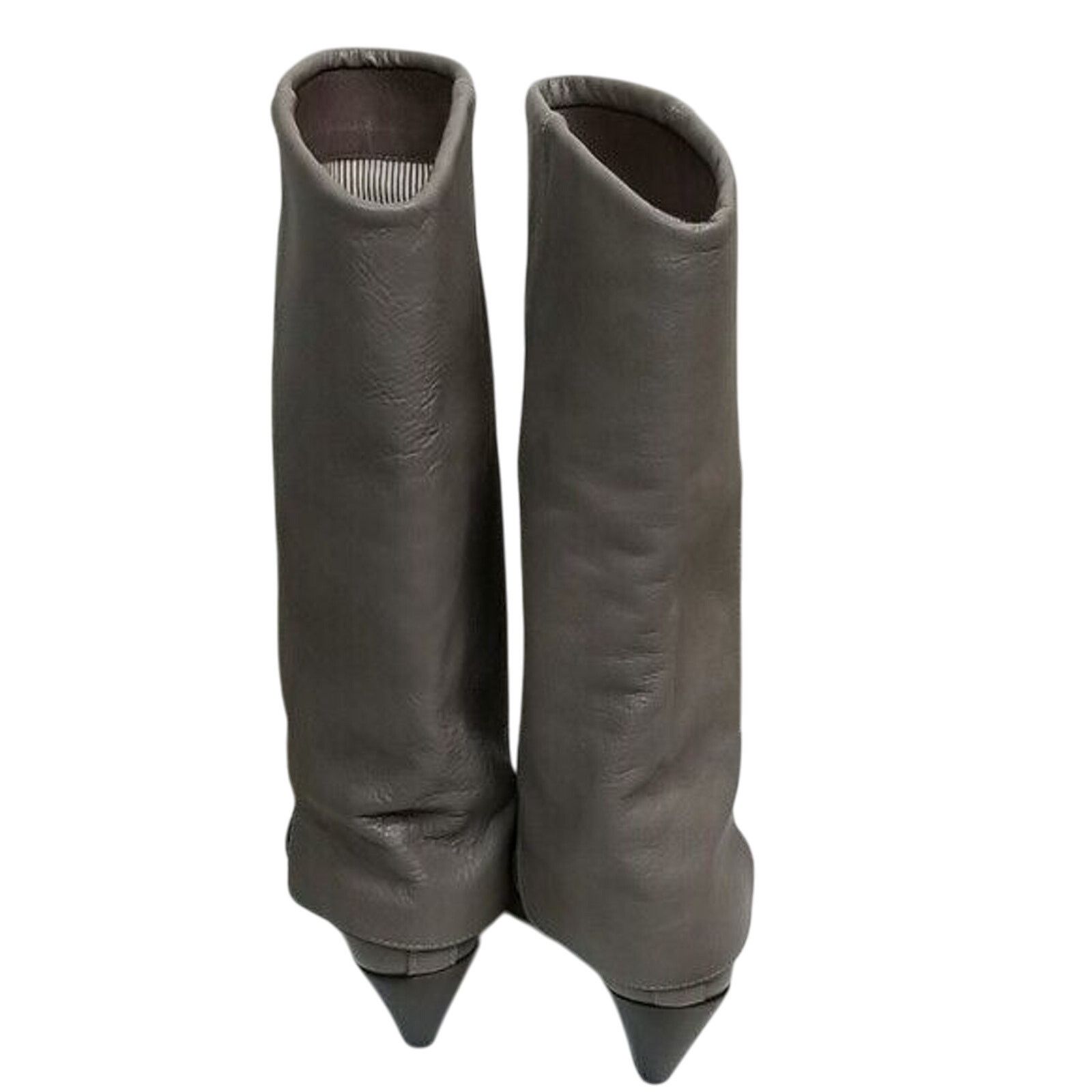 MILLY Lili Milll Mid Calf Boots Leather Heeled Boots Pull On Size US 8 / EU 41 - 8 Thumbnail