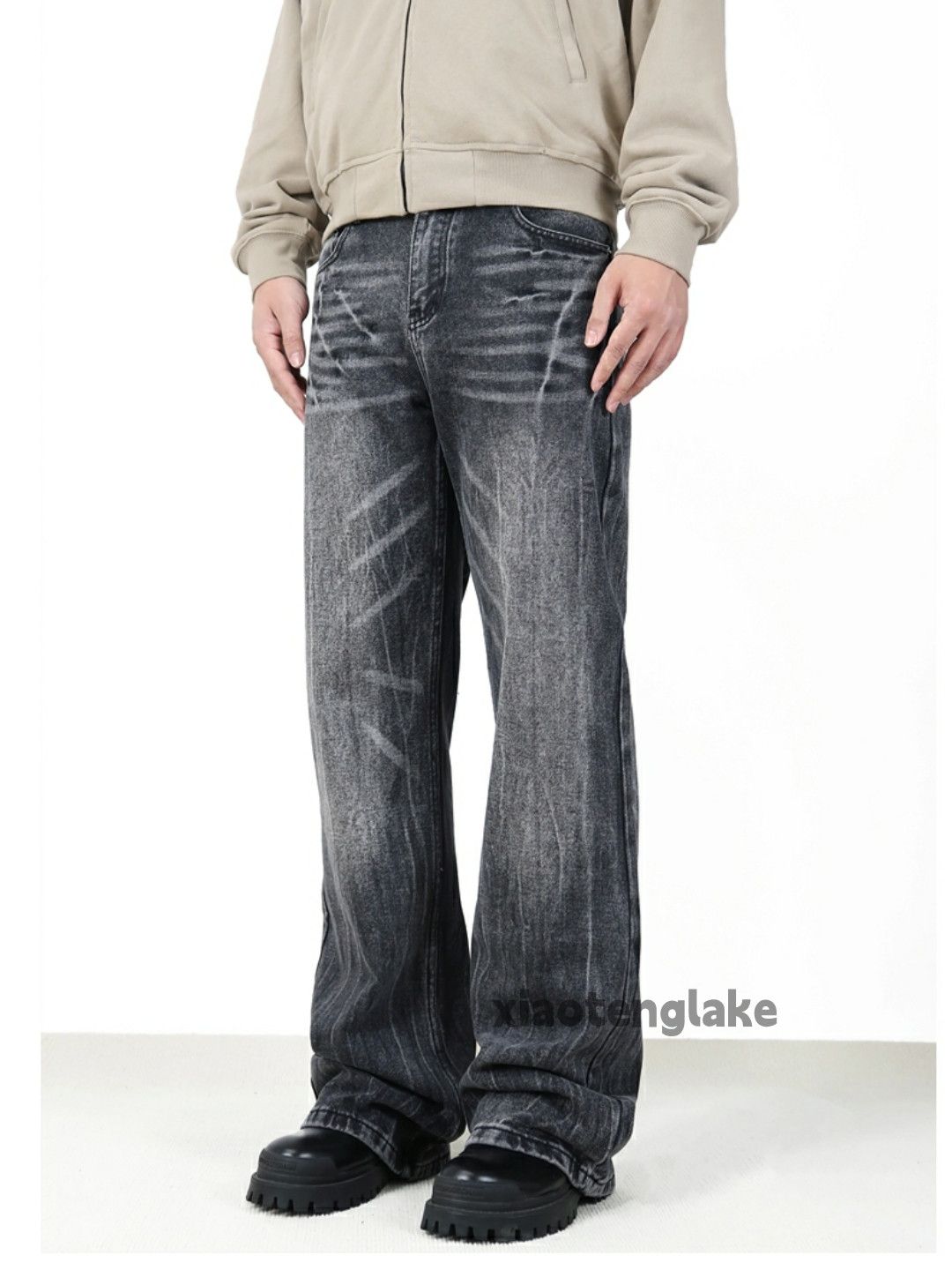 Jean × Vintage washed faded cleanfit yuppie loose baggy jeans Size US 32 / EU 48 - 1 Thumbnail