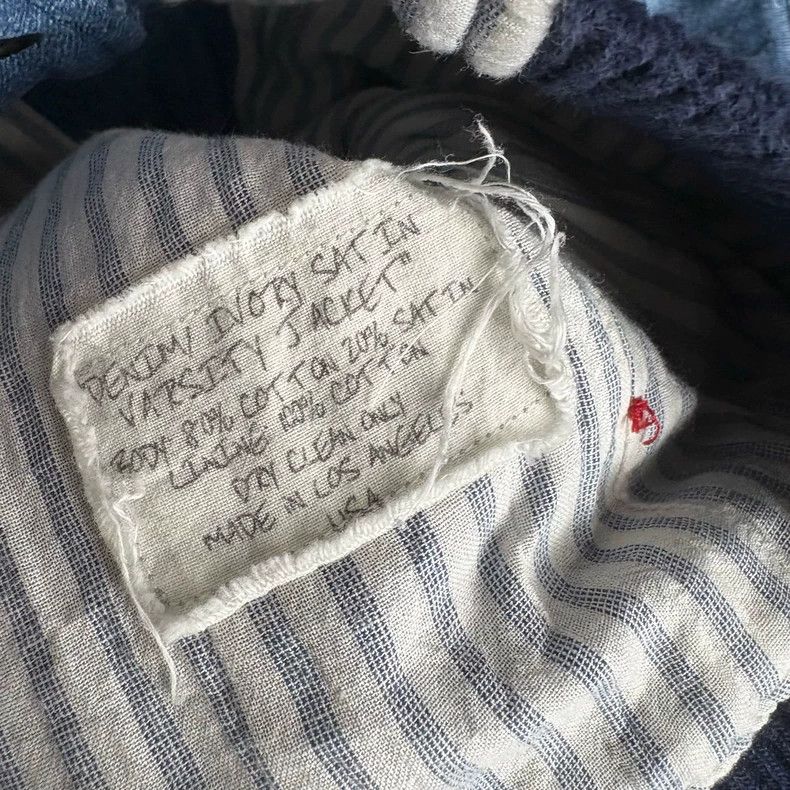 Greg Lauren Greg Lauren size2 Antique denim patchwork graffiti baseball Size US M / EU 48-50 / 2 - 4 Thumbnail