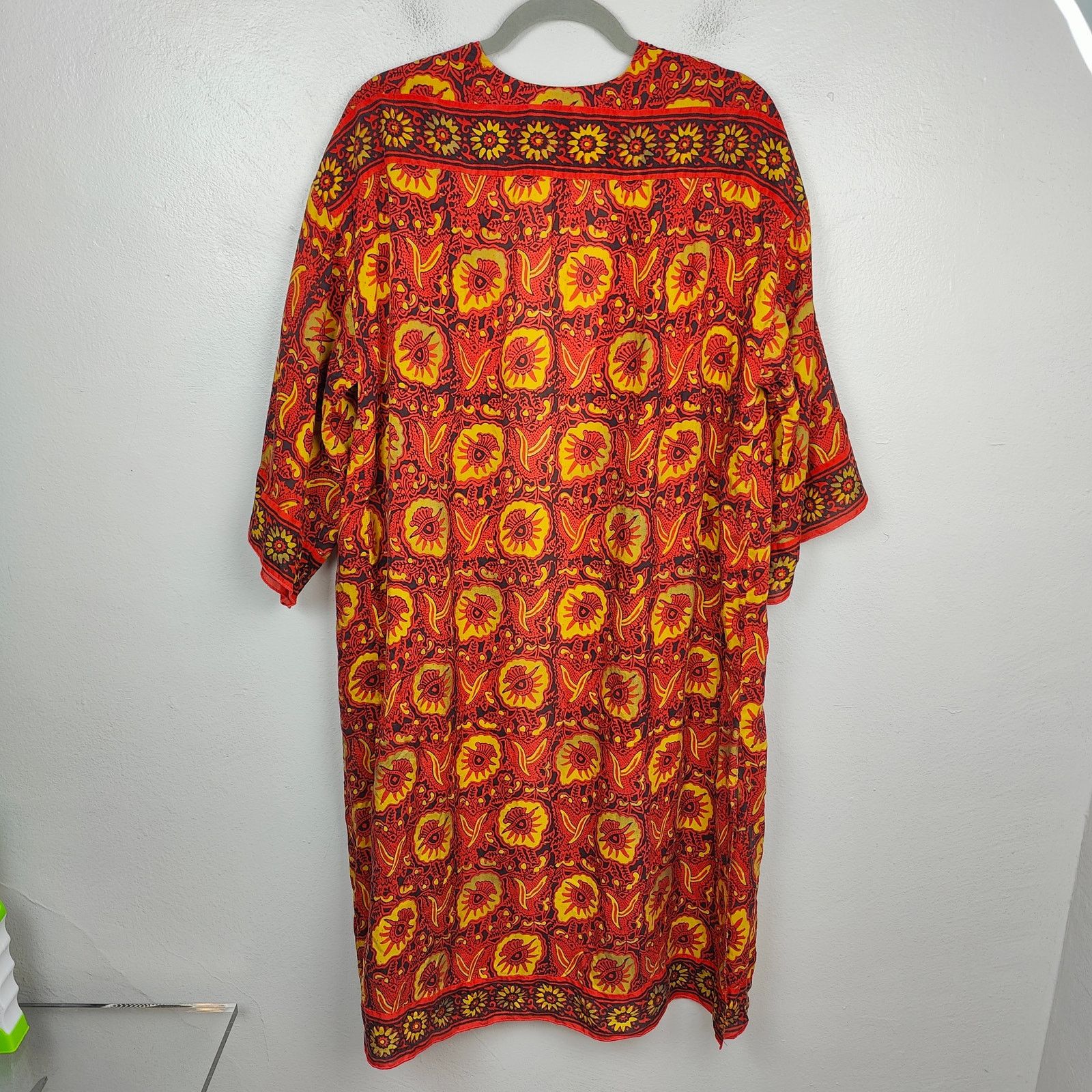 ba&sh Ba&sh Lady Kimono Robe Womens One Size 100% Silk Red Size ONE SIZE - 5 Thumbnail
