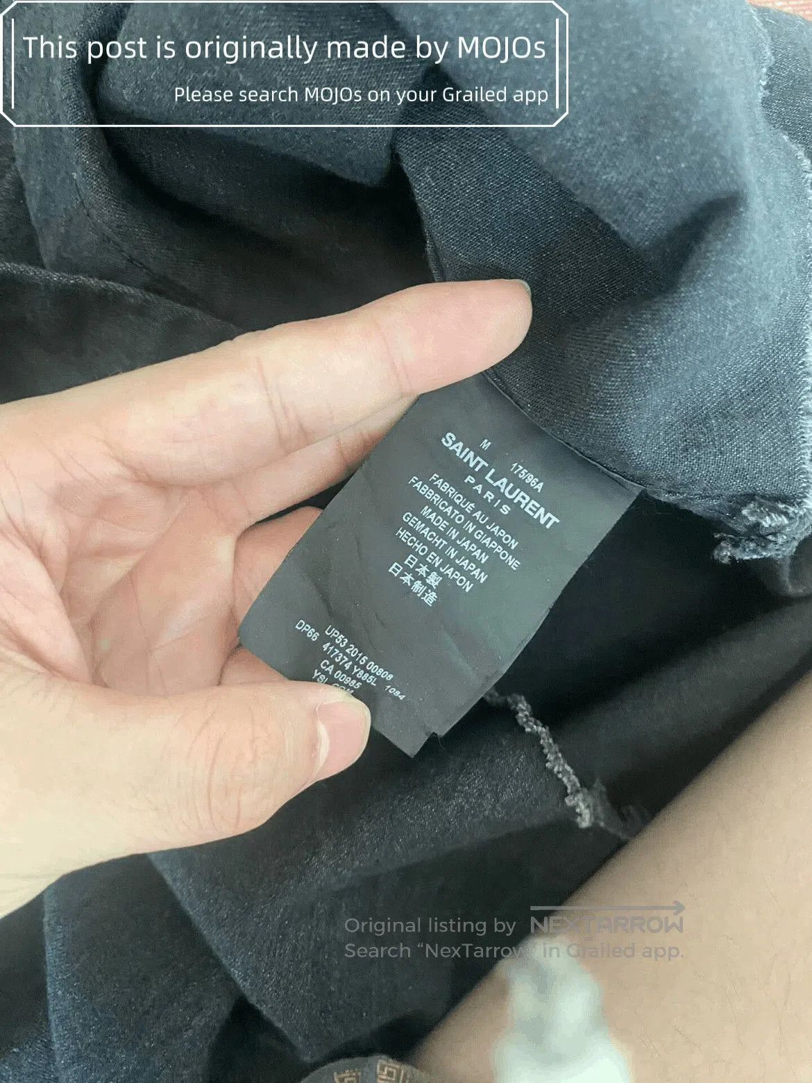Saint Laurent Paris Saint Laurent Paris 16SS Distressed Patch Denim Shirt mojos Size US M / EU 48-50 / 2 - 4 Thumbnail