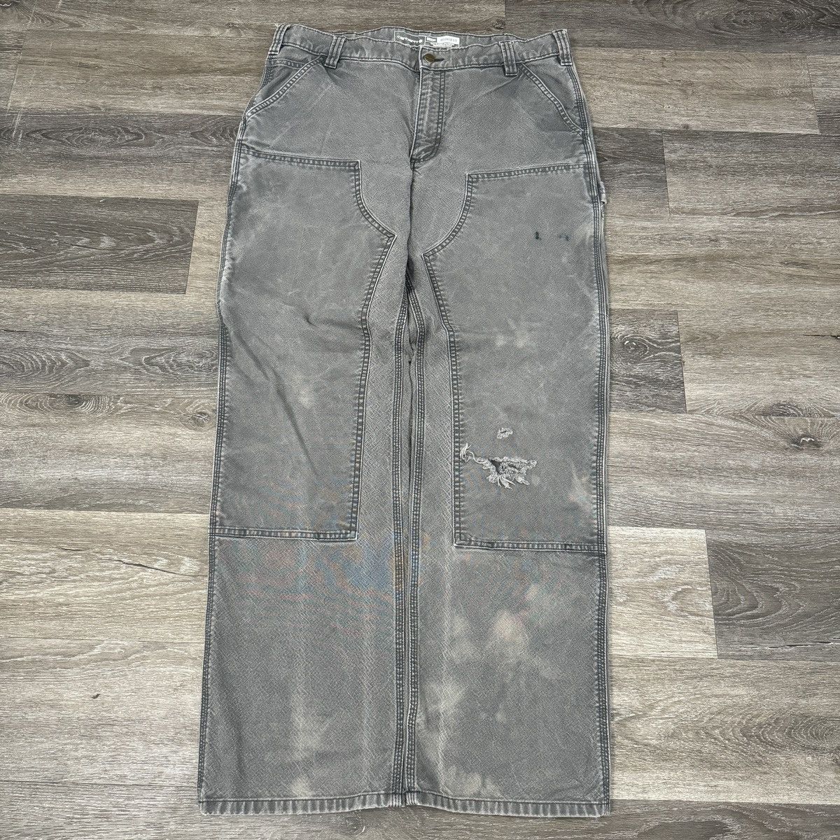 Carhartt × StraightFaded × Vintage Vintage Y2K Carhartt faded and worn double knee wide leg pan Size US 36 / EU 52 - 1 Thumbnail