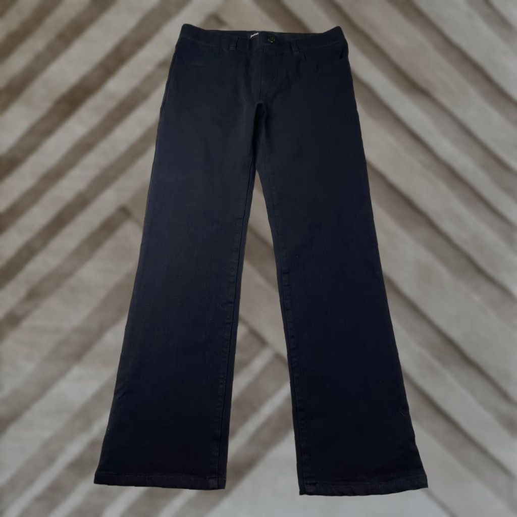 Denime Betabrand Jeans Women Petite Black Skinny Slim Denim Pull On W1536 Size 32" / US 10 / IT 46 - 1 Thumbnail