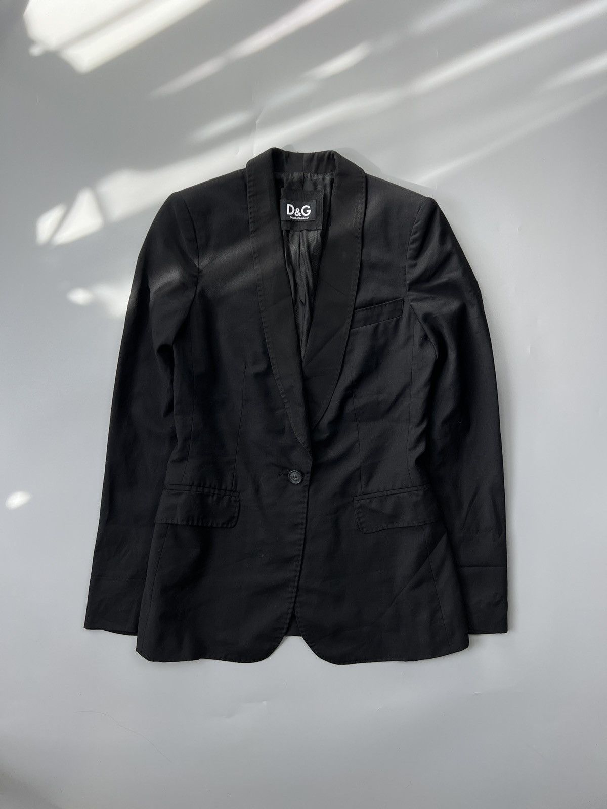 Dolce & Gabbana Dolce & Gabbana Wool Blend 1 Button Blazer (Y0383) Size M / US 6-8 / IT 42-44 - 1 Thumbnail