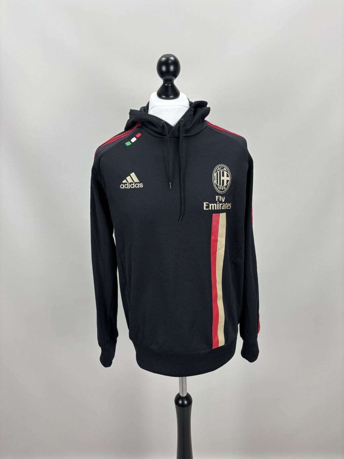 Adidas Mens hoodie Adidas AC 2011-2012 Milan Size M Color Black Size US M / EU 48-50 / 2 - 1 Thumbnail