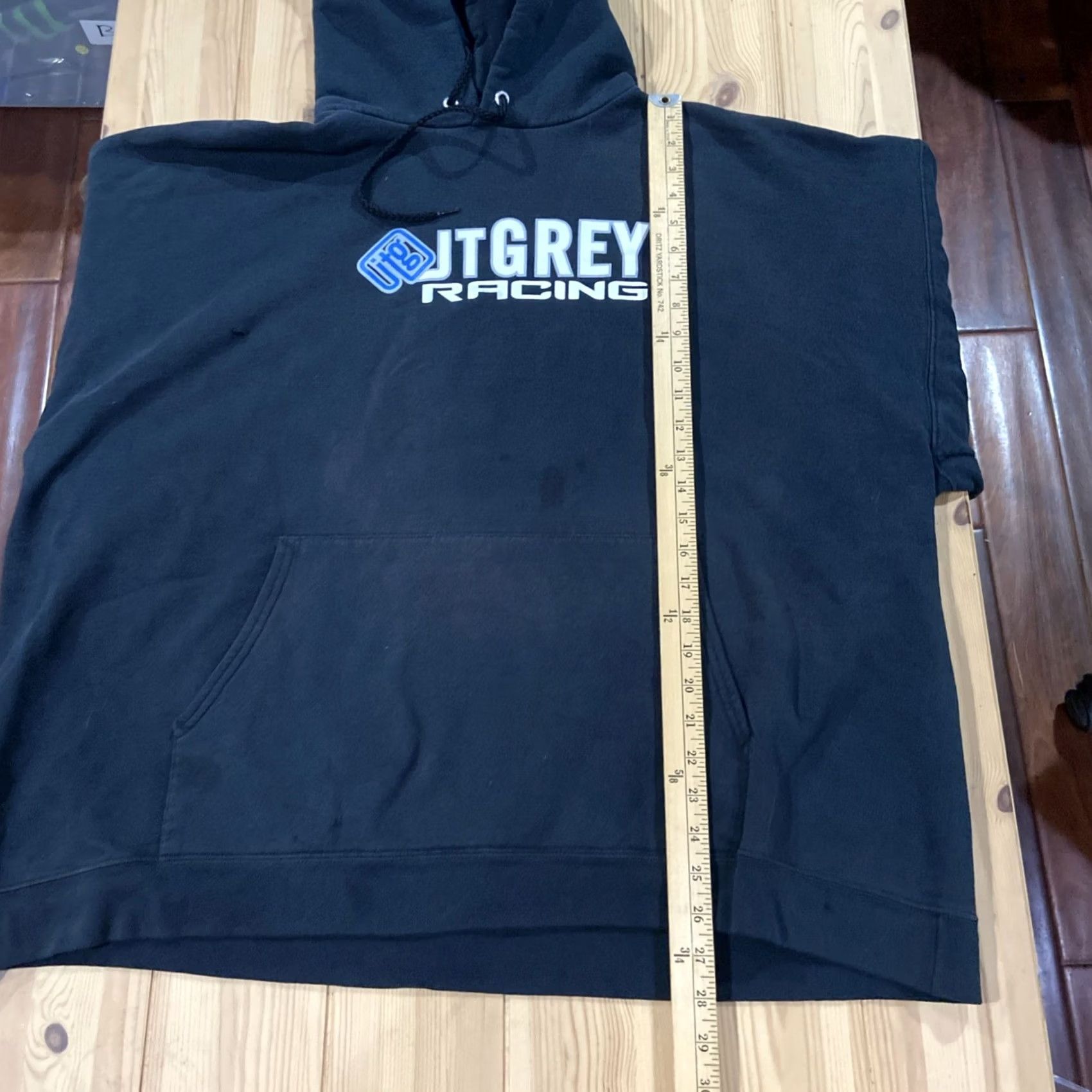 Vintage JT Grey Racing USA Graphic Pullover Hoodie Men 2XL Black Size US XXL / EU 58 / 5 - 6 Thumbnail
