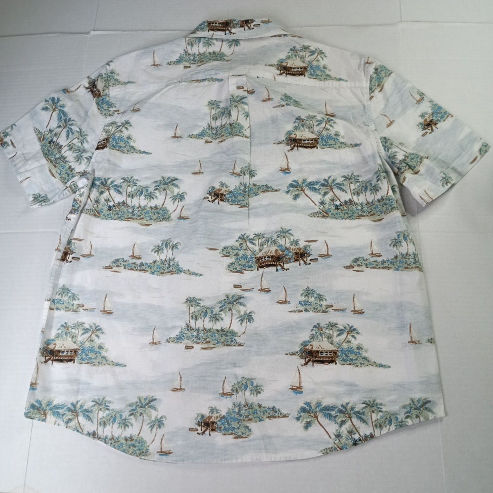 Chaps Chaps Seacoast Wash Linen Woven Shirt Men's XL Floral Print Size US XL / EU 56 / 4 - 7 Thumbnail