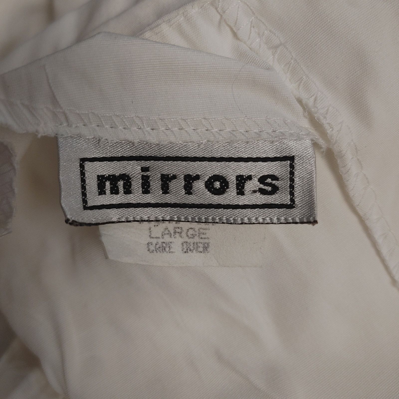 Other Mirrors Women's L White Bedazzled Lace Back Button Front Top Size L / US 10 / IT 46 - 3 Thumbnail