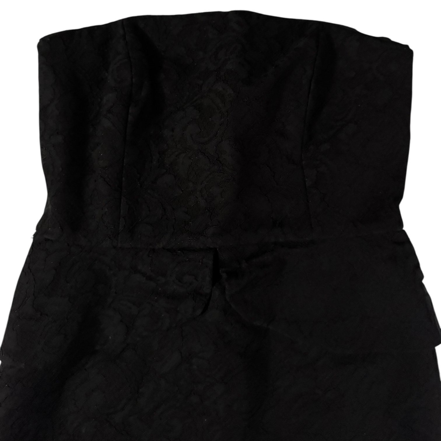 White House Black Market BHWM Black Lace Cocktail Dress Size 14 Knee Length Floral Size L / US 10 / IT 46 - 5 Thumbnail