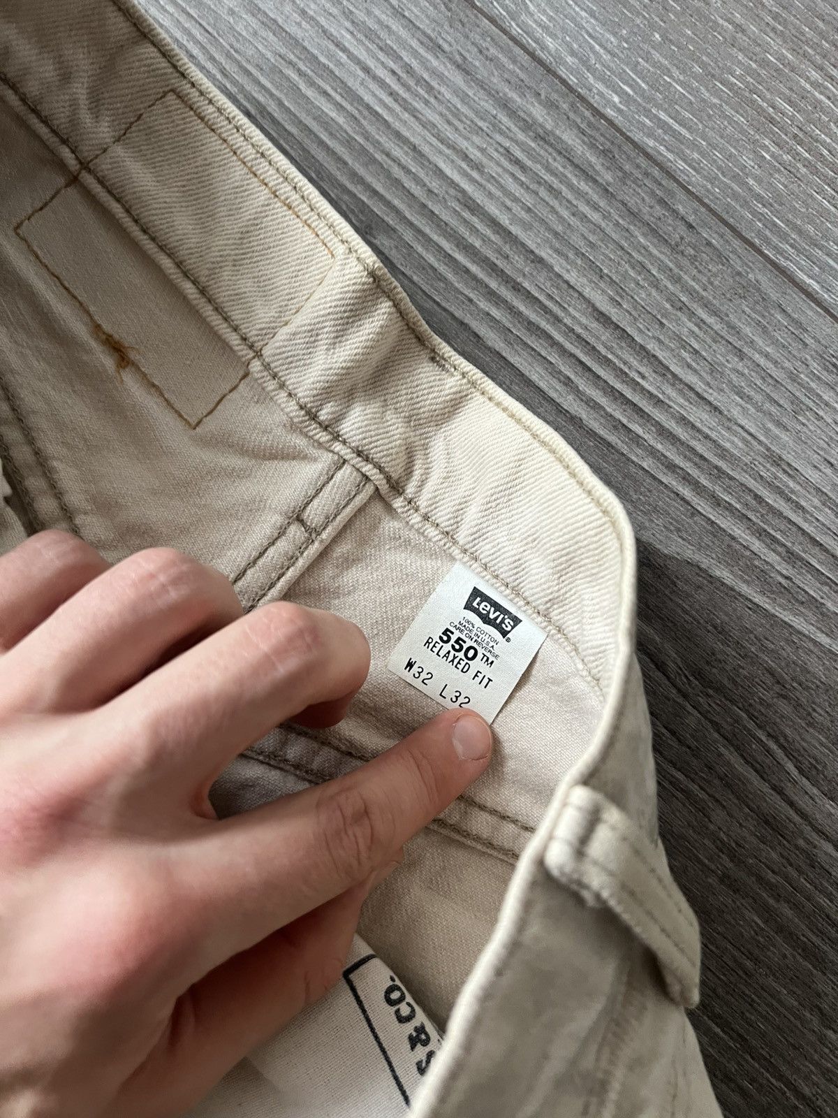 Levi's × Vintage ‼️Levis Vintage White Denim Made In USA 550 Relaxed Fit Jeans Size US 32 / EU 48 - 17 Thumbnail