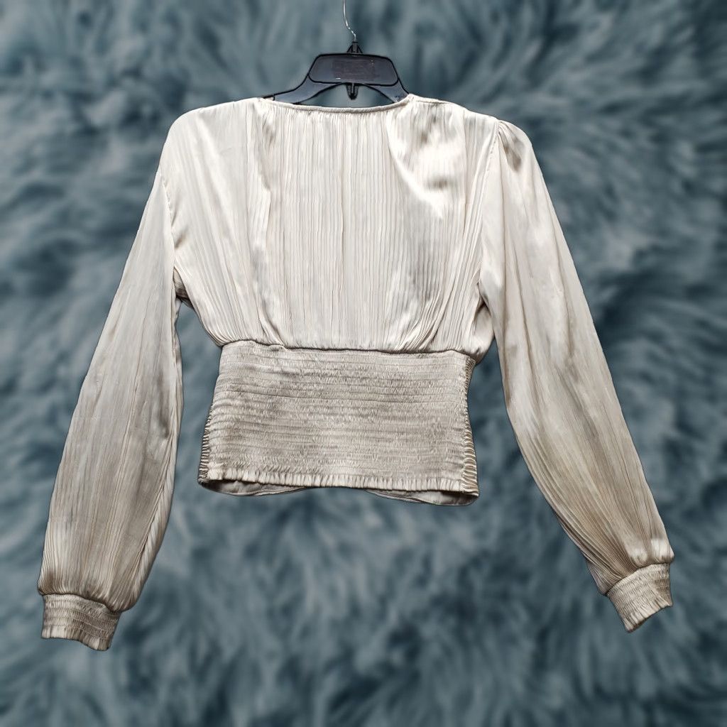Vintage Fate Pearl Pleated Blouse Top Womens M Blouse Size M / US 6-8 / IT 42-44 - 1 Thumbnail