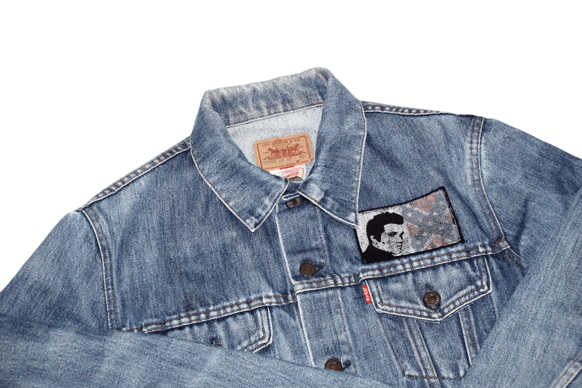 Levi's 70s-80s Levi’s Dnm Trucker Jacket 70500 09 17 Elvis Artwork Size US M / EU 48-50 / 2 - 10 Thumbnail