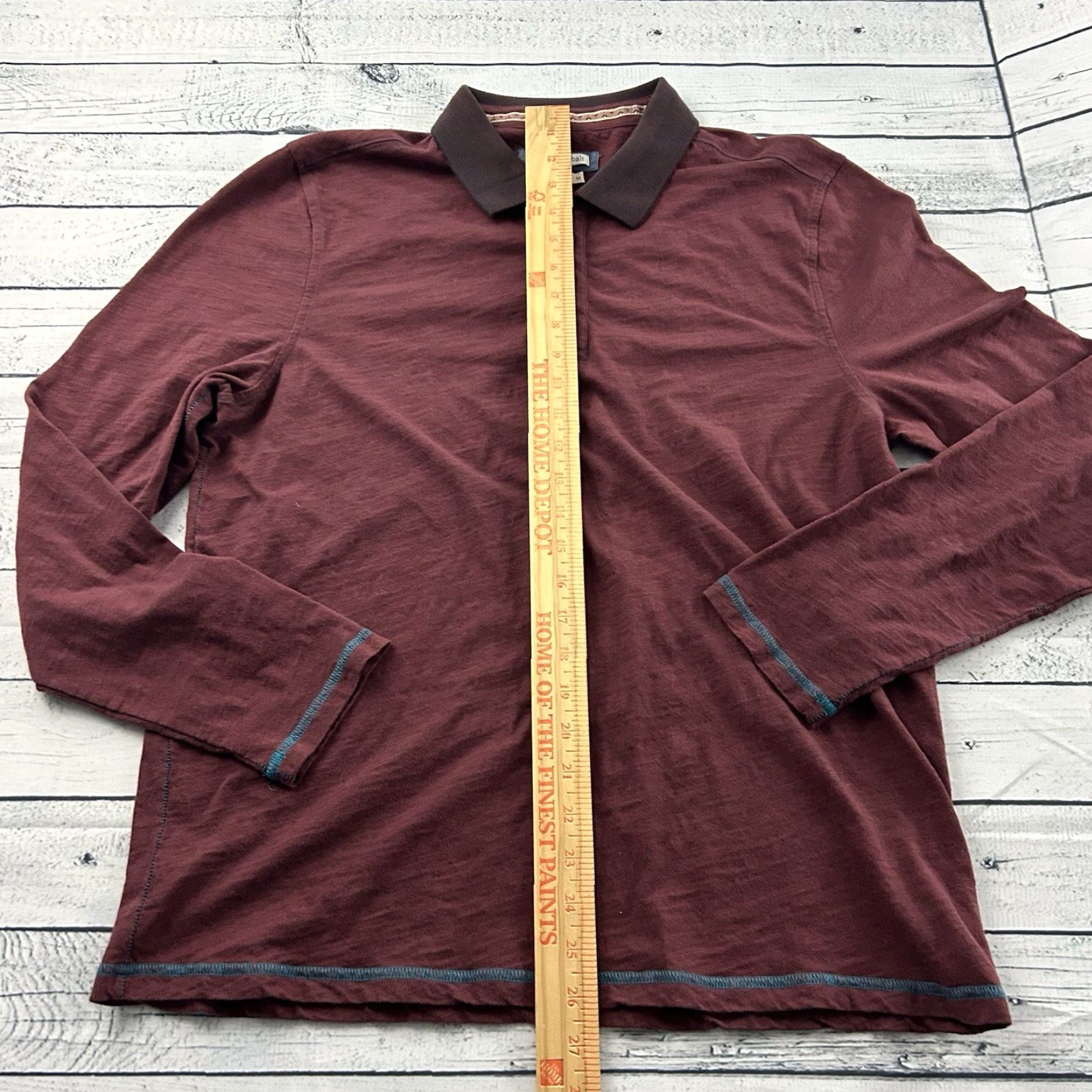 Carbon2Cobalt VINTAGE Carbon 2 Cobalt Long Sleeve Button Front Rugby Shirt Mens M Red Size US M / EU 48-50 / 2 - 3 Thumbnail