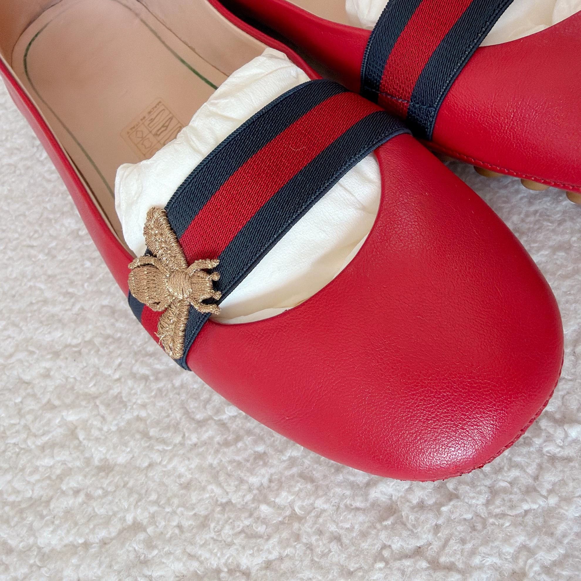 Gucci Gucci red flats Women's 36½ Size US 5.5 / IT 35.5 - 5 Thumbnail