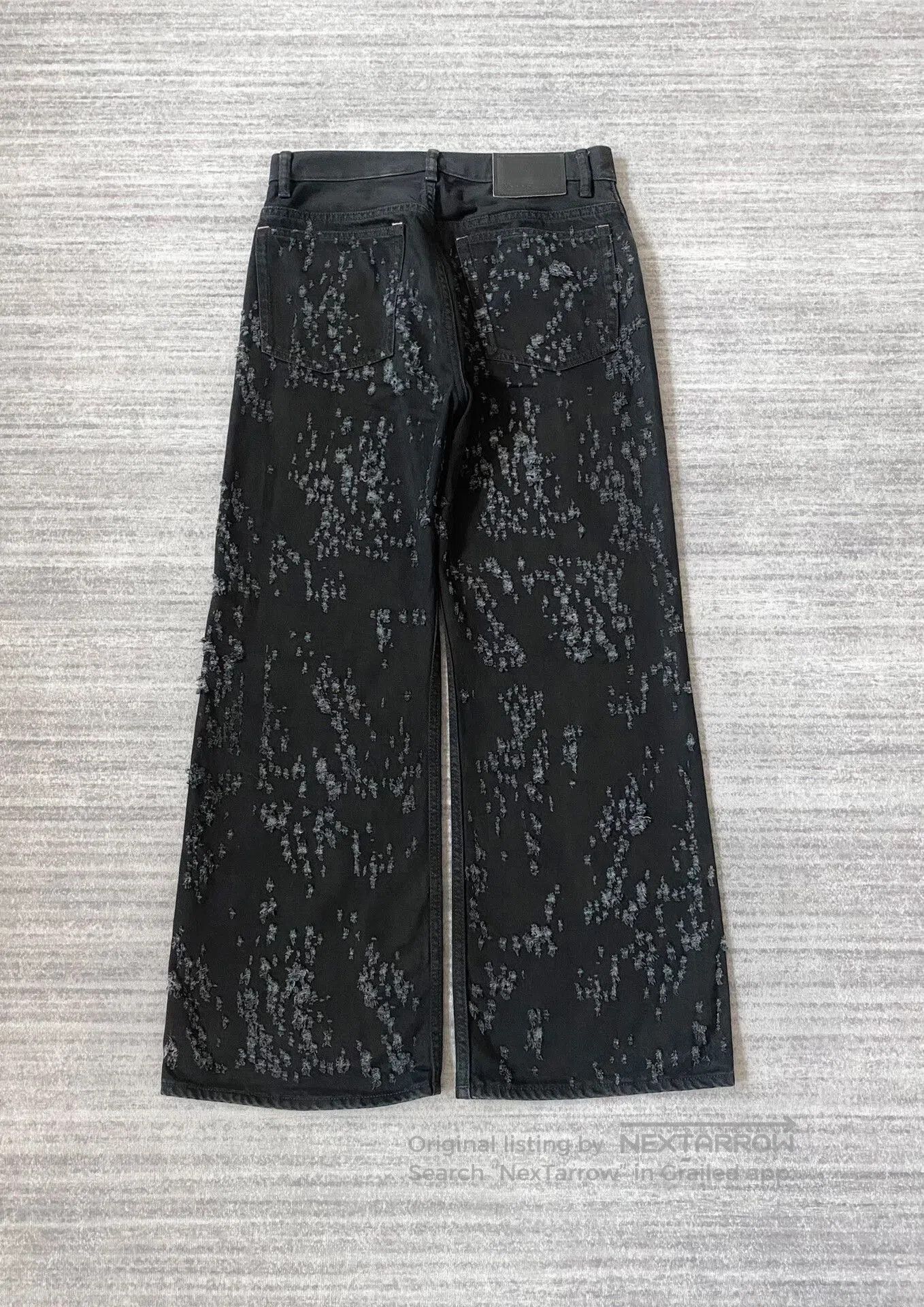 Acne Studios Acne Studios Distressed Black Denim Flared Pants. Size US 30 / EU 46 - 4 Thumbnail