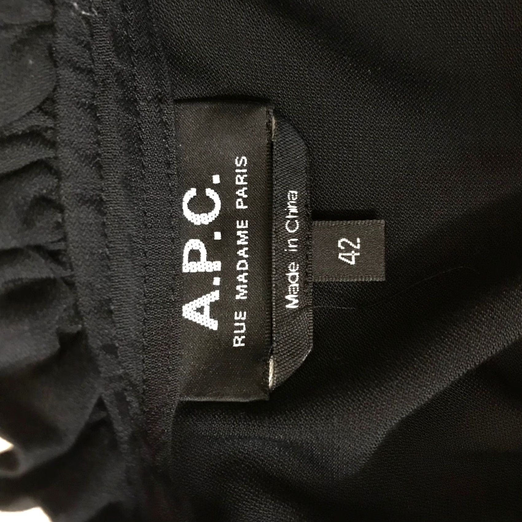 A.P.C. A.P.C. Black Ruffle Collar Blouse Long Sleeve Top FR 42 Women Size M / US 6-8 / IT 42-44 - 7 Thumbnail