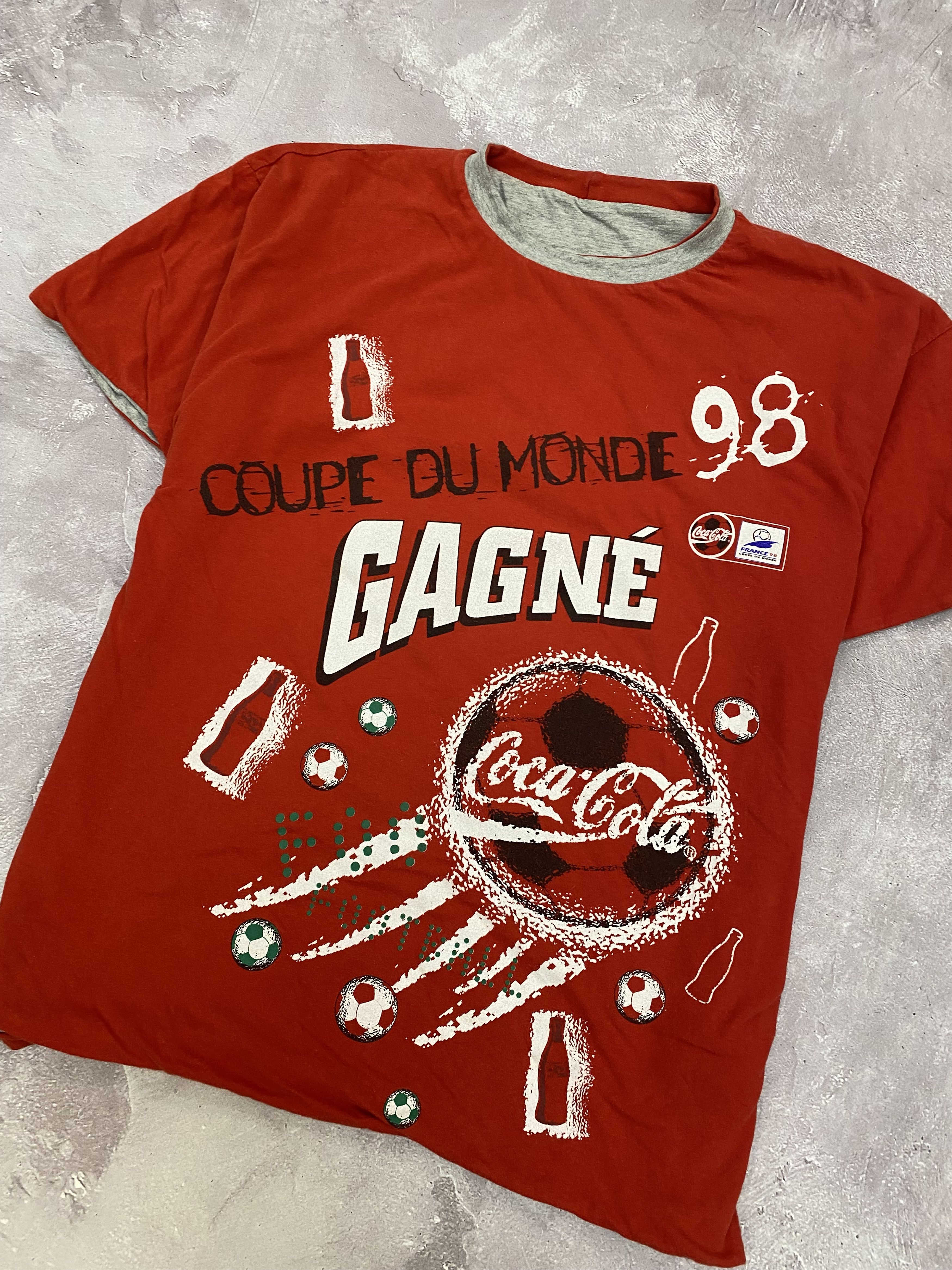 Coca Cola Vintage Coca Cola x FRANCE 98 World Cup Reversible T-Shirt Size US M / EU 48-50 / 2 - 2 Thumbnail