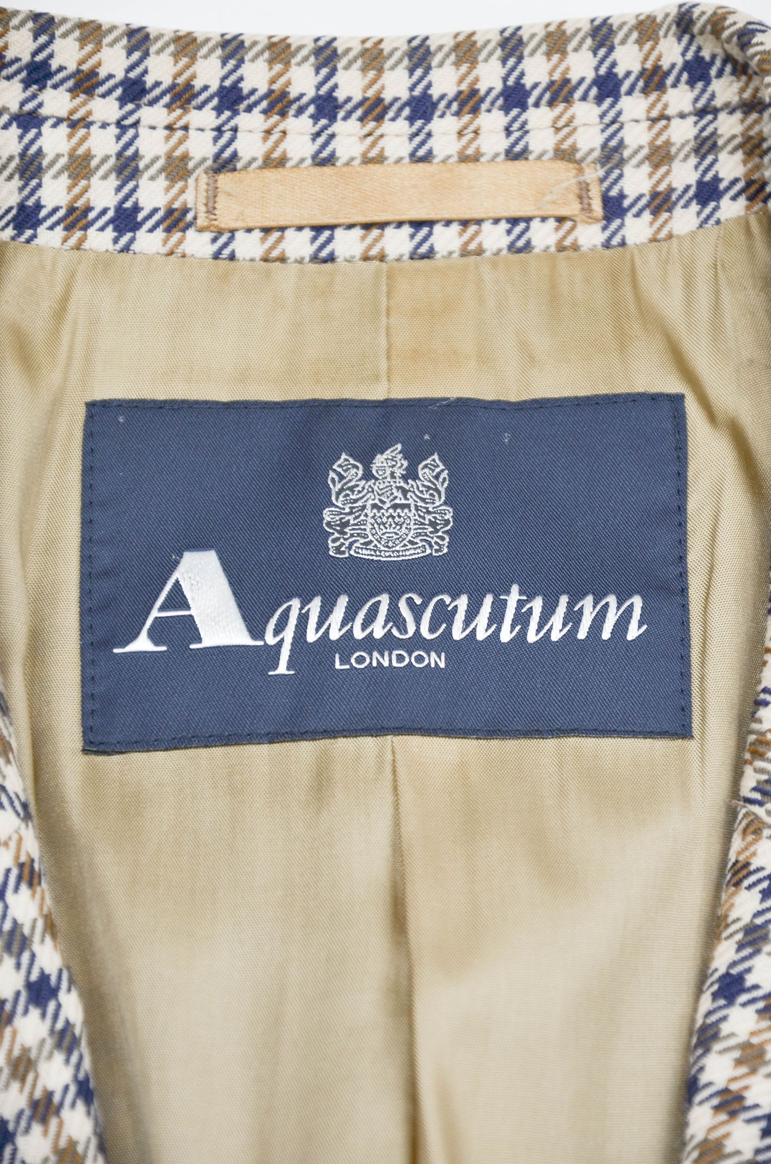 Aquascutum AQUASCUTUM Plaid Beige Wool Two-Button Suit - US8 Size M / US 6-8 / IT 42-44 - 11 Thumbnail