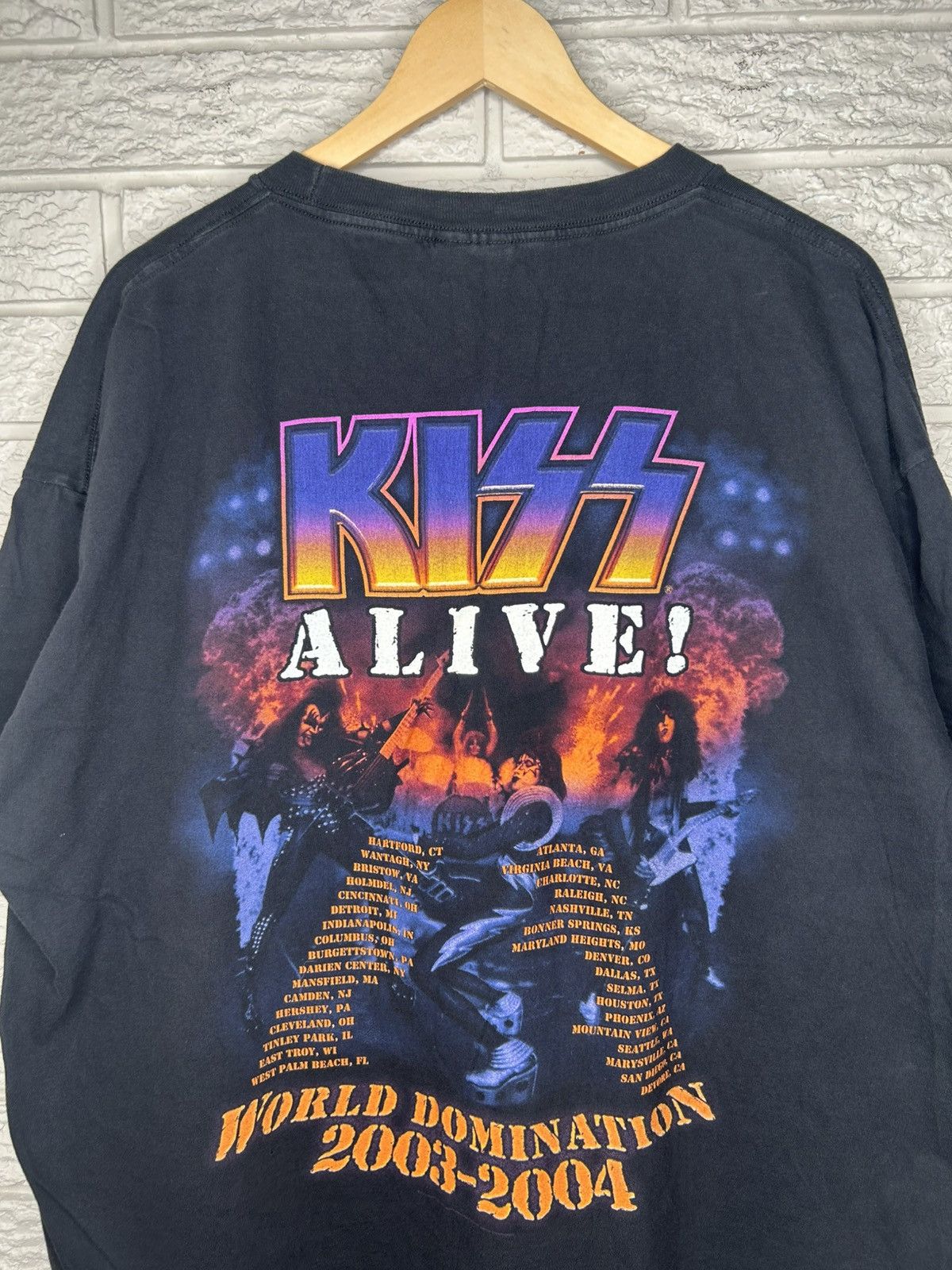 Band Tees Vintage Kiss World Domination Tour T Shirt Size US XL / EU 56 / 4 - 7 Thumbnail