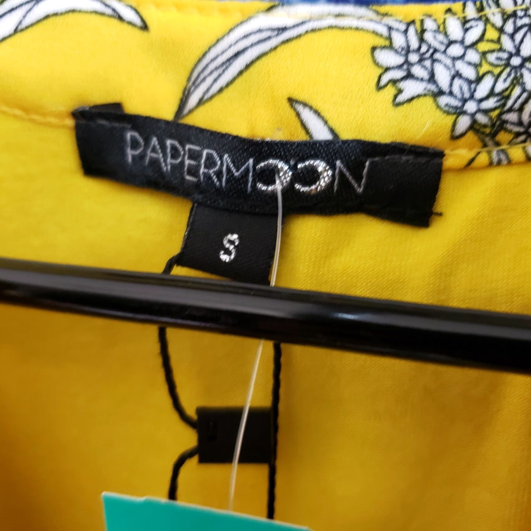 Vintage Papermoon Womens Blouse Fayette Mixed Material Sz S Yellow Floral Shirt Sleeveless Pullover VINTAGE No Size S / US 4 / IT 40 - 7 Thumbnail