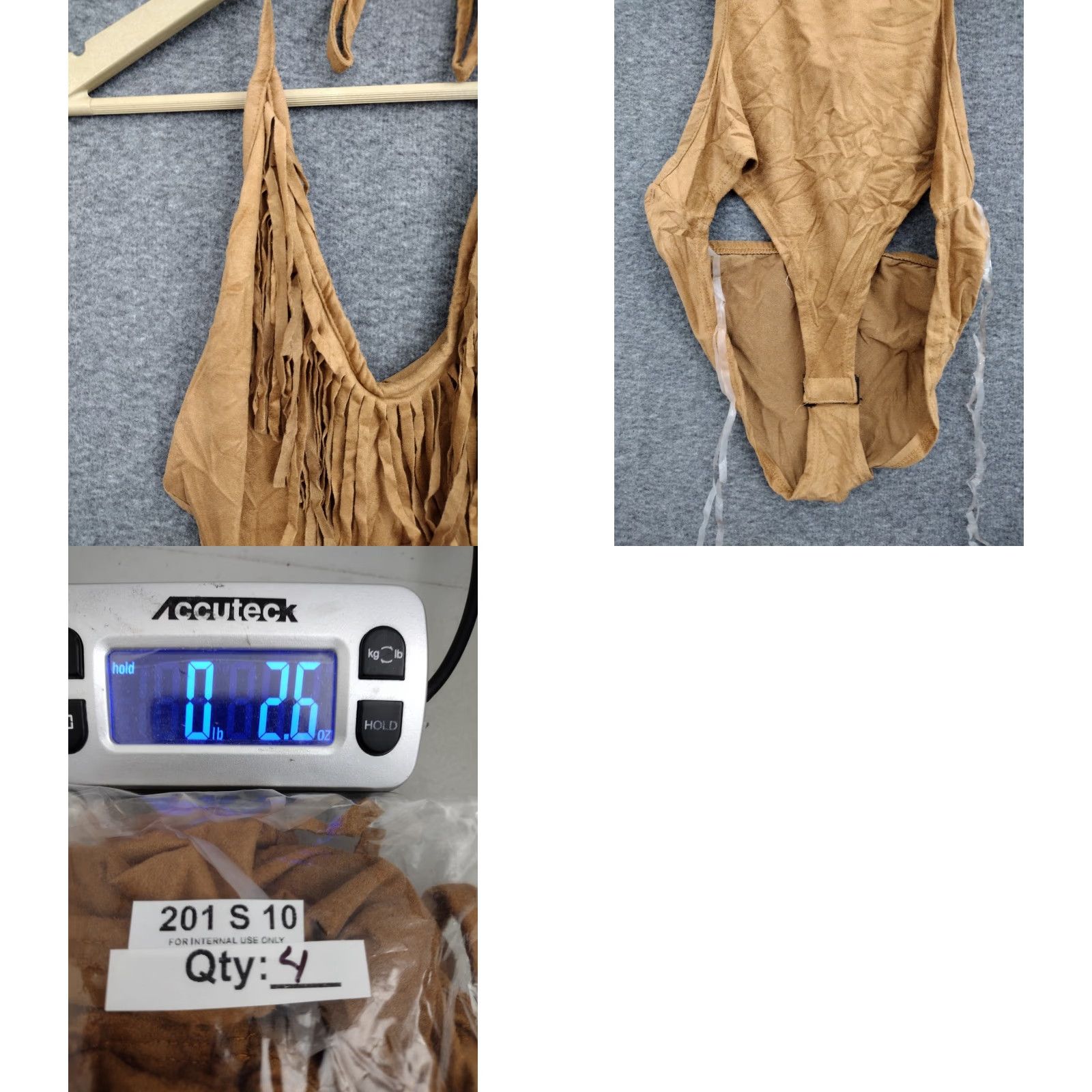 Vintage Codigo Fringe Bodysuit Womens Beige L Size L / US 10 / IT 46 - 8 Thumbnail