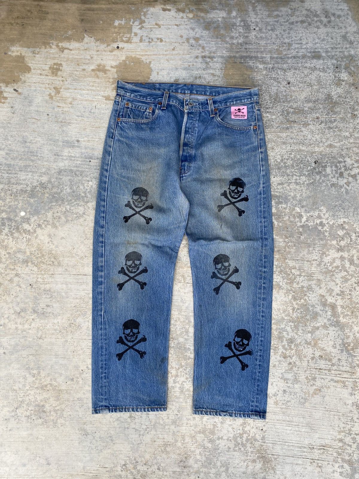 Levi's Vintage 90’s Levi's 501 X Lovers Rock Distressed Denim Size US 34 / EU 50 - 1 Thumbnail