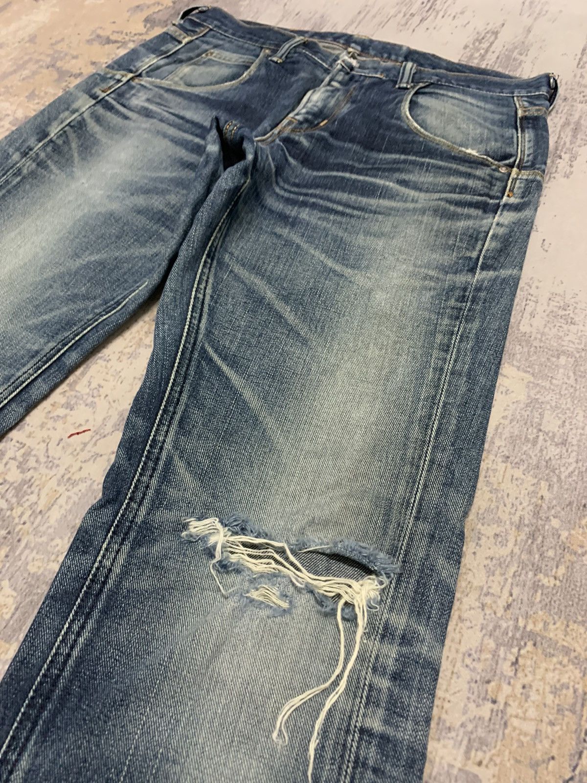 If Six Was Nine LEE Distress Faded Boot Cut Y2K Mud max style jeans Size US 31 - 7 Thumbnail