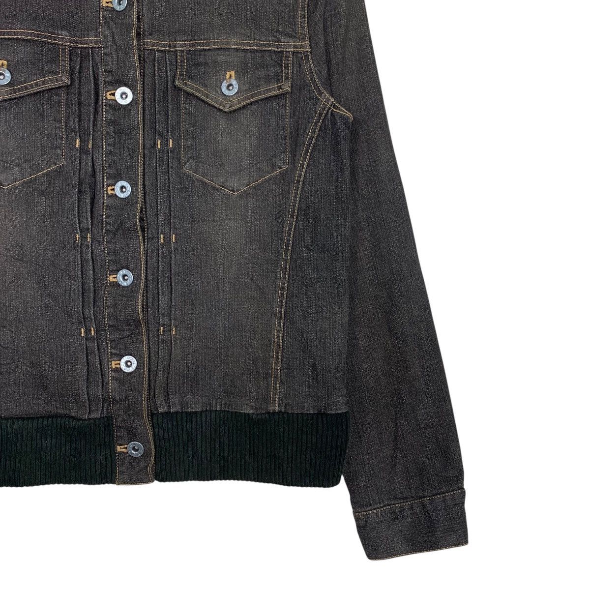Japanese Brand A/T Atsuro Tayama Trucker Hybrid Denim Jacket #2699-C121 Size S / US 4 / IT 40 - 4 Thumbnail