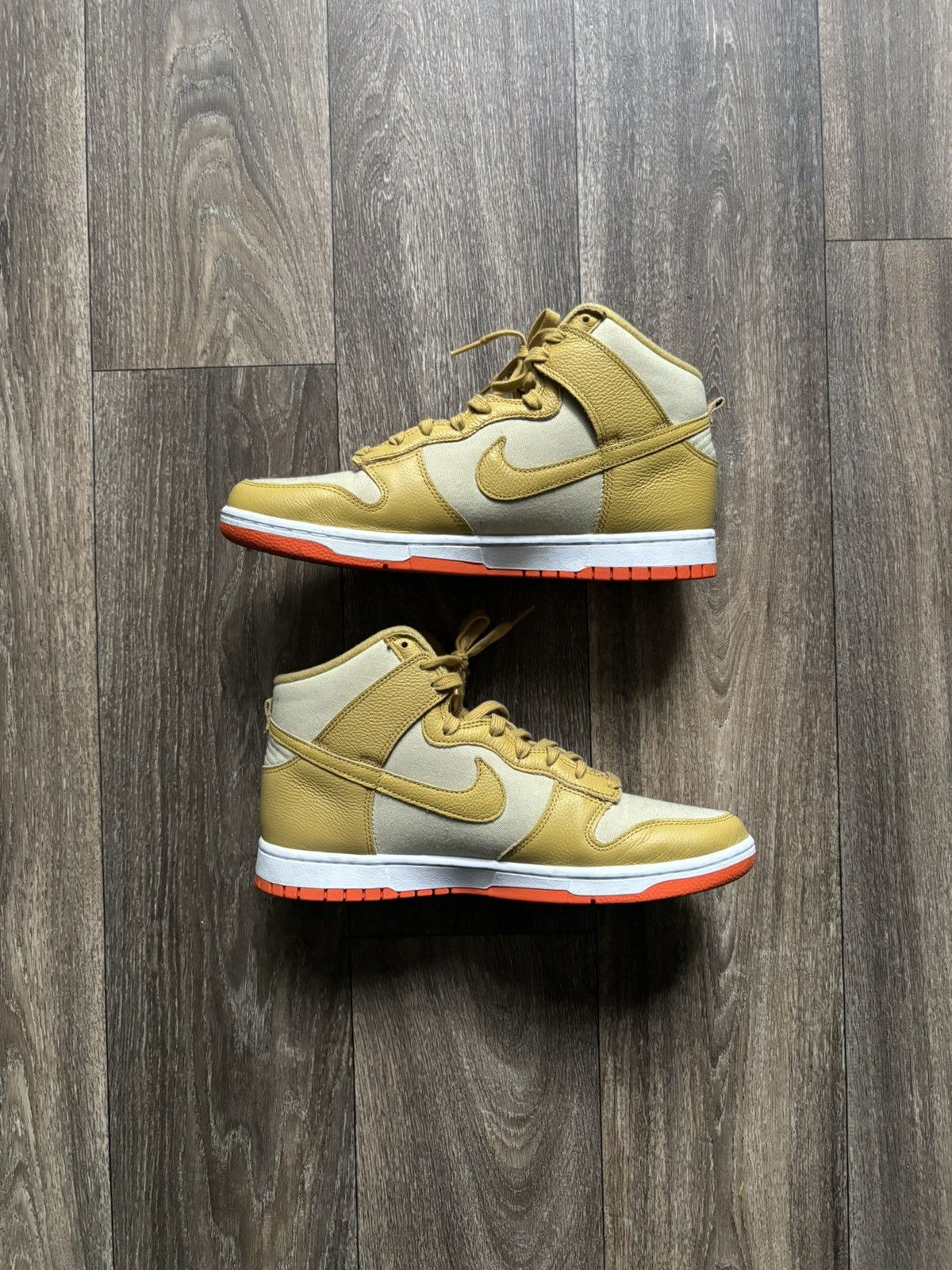 Dunk High Wheat Gold Nike Dunk High Premium Wheat Gold Orange Mens
