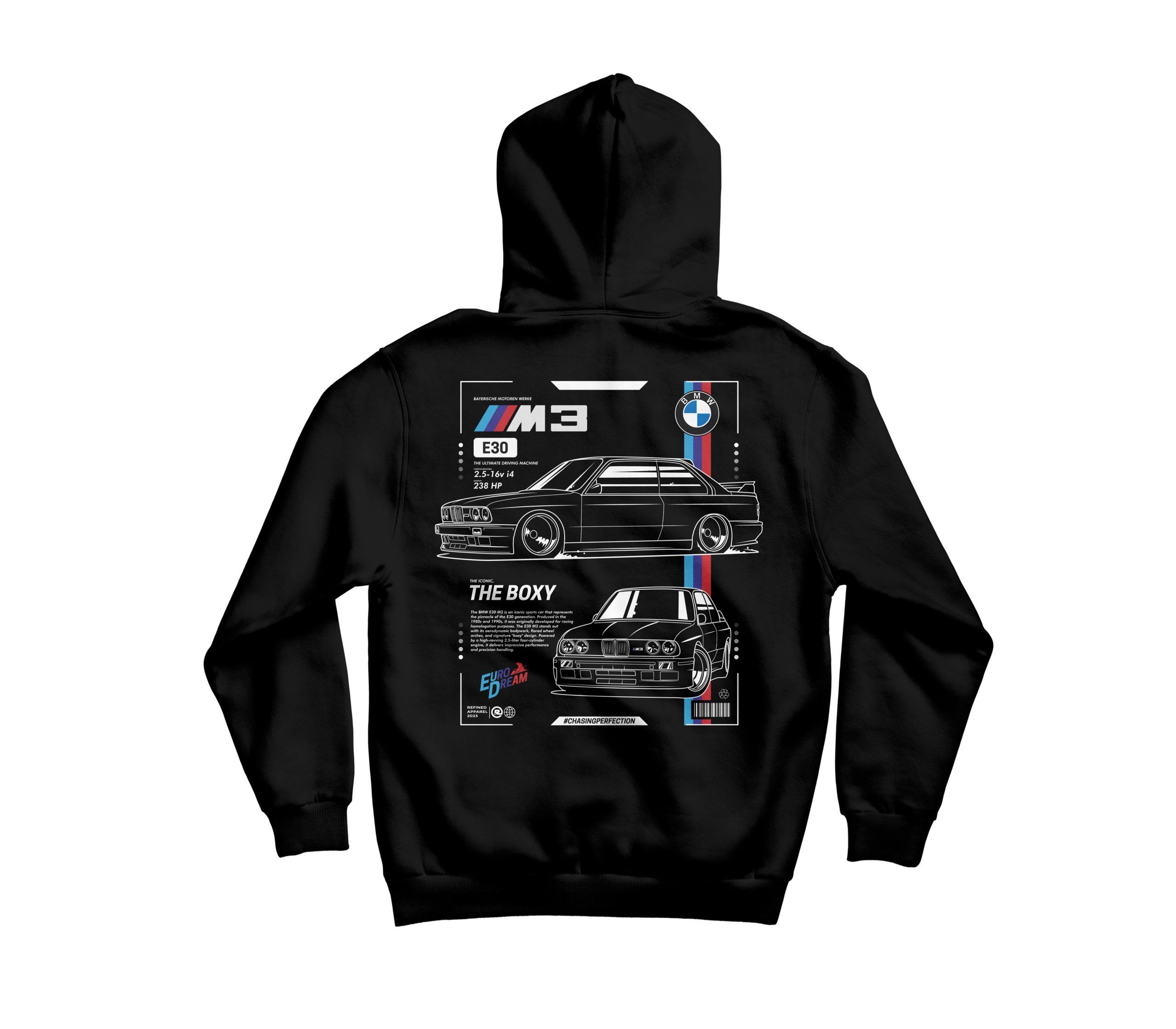 BMW BMW E30M3 Car Story Design Black Hoodie Size US L / EU 52-54 / 3 - 1 Thumbnail