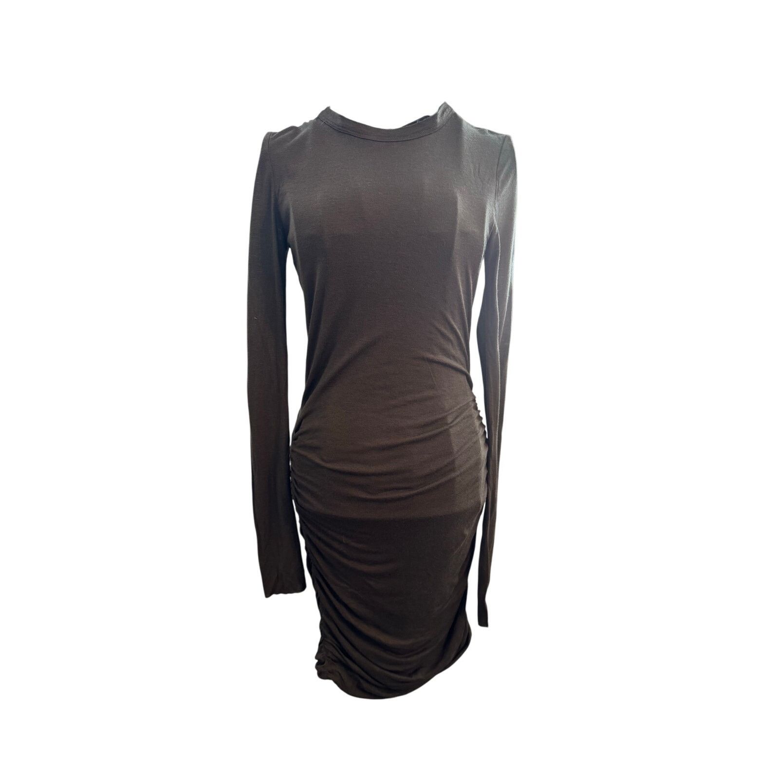 A.L.C. A.L.C Ruched Olive Green Shirt Dress Size XS Size XS / US 0-2 / IT 36-38 - 4 Thumbnail