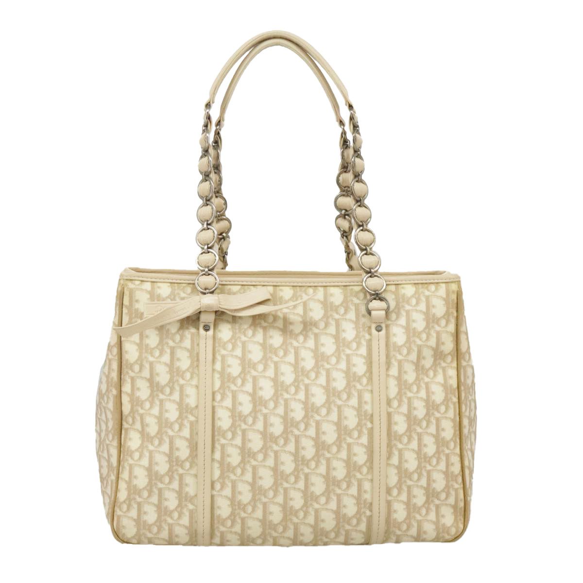 Dior Romantique Beige Canvas Shoulder Bag (Pre-Owned) Size ONE SIZE - 1 Thumbnail