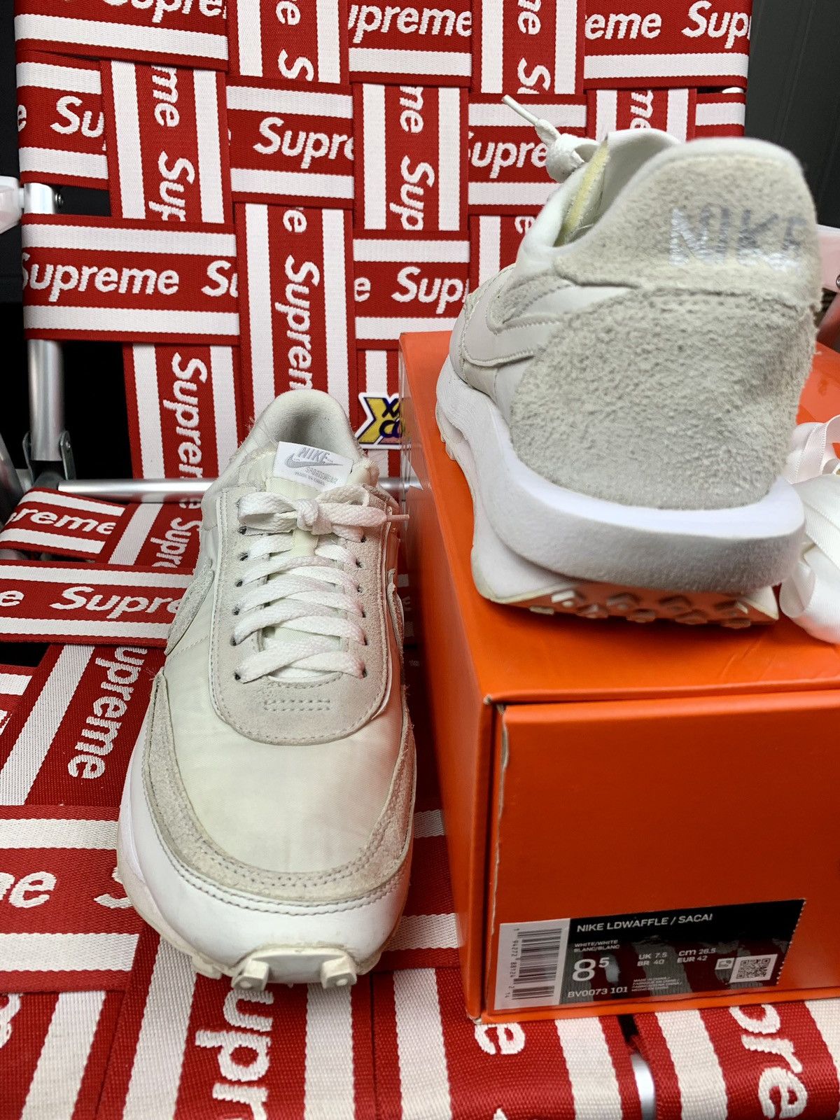 Nike × Sacai Nike LD Waffle Sacai White Nylon Size 8,5 Size US 8.5 / EU 41-42 - 3 Thumbnail