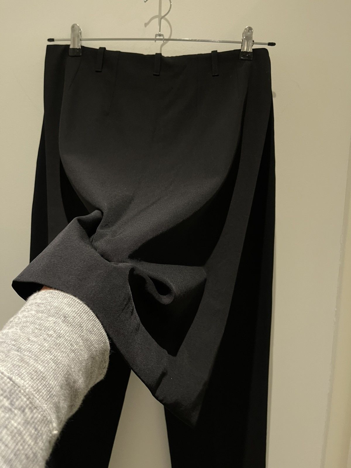 Dries Van Noten Dries Van Noten Black Mixed Wool Hybird Skirt Trousers Size US 30 / EU 46 - 18 Thumbnail
