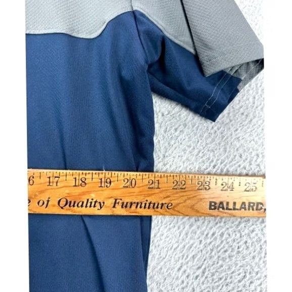 Under Armour Under Armour Performance Polo Shirt Mens Large Blue Grey Colorblock Golf Rugby Adult Size US L / EU 52-54 / 3 - 6 Thumbnail