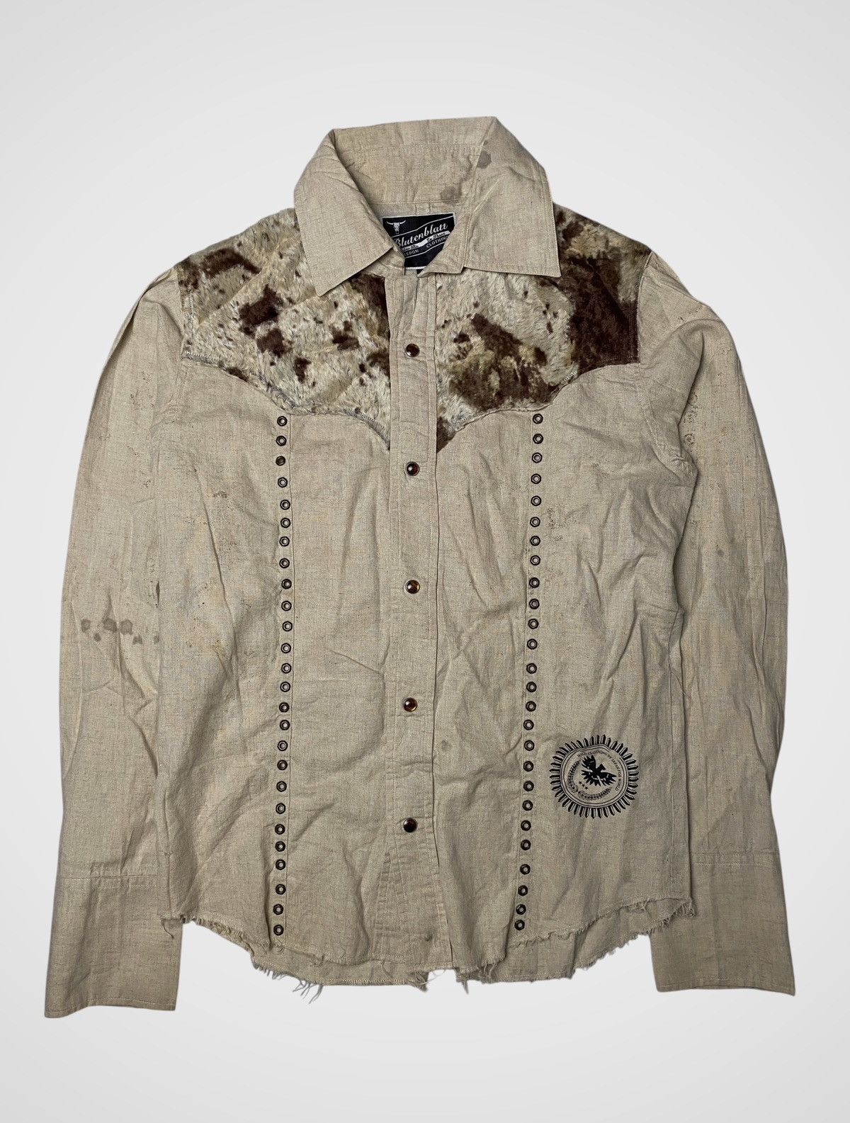 Le Grande Bleu (L.G.B.) Blutenblatt Tribe Unfinished Fur Shirts Size US M / EU 48-50 / 2 - 1 Thumbnail