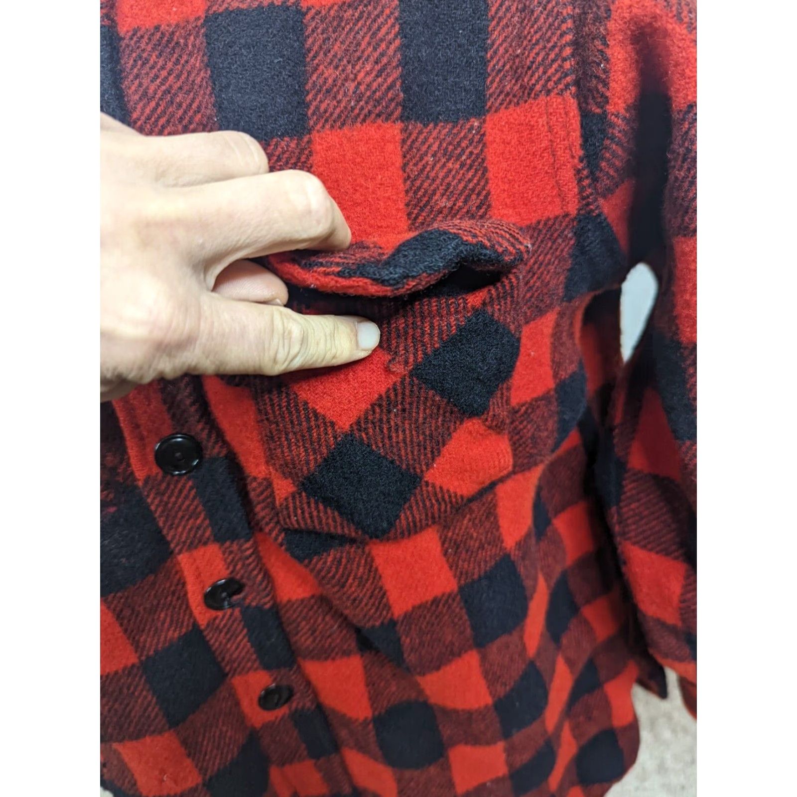 Vintage VINTAGE Frostproof Wool Button Flannel Shirt Coat Jacket L Buffalo PlaidMens Shirt Size US L / EU 52-54 / 3 - 6 Thumbnail