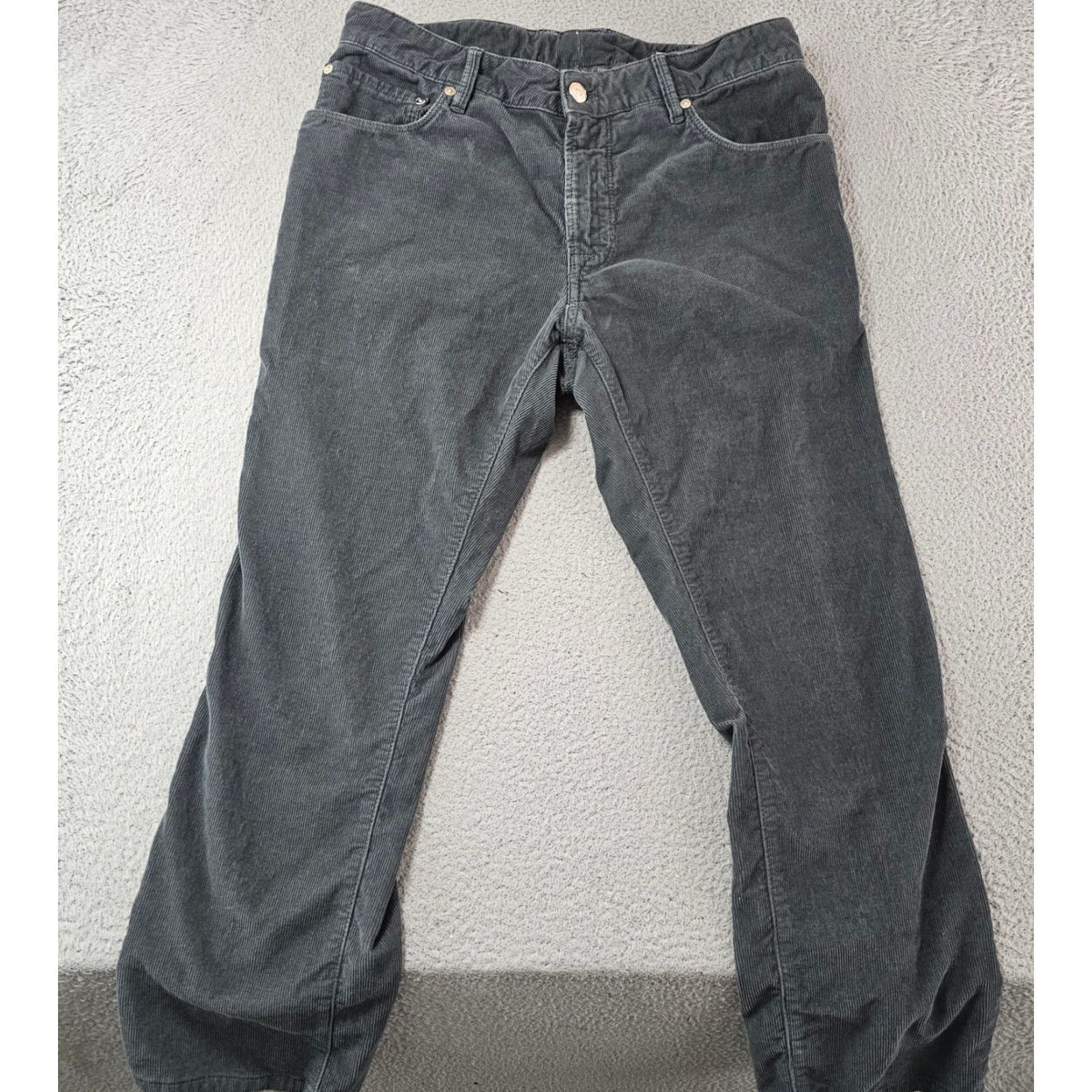 Vintage PT05 Jazz Pants Mens 32 Grey Corduroy Classic Fit Cotton Stretch Pantaloni 32x25 Size US 32 / EU 48 - 2 Thumbnail