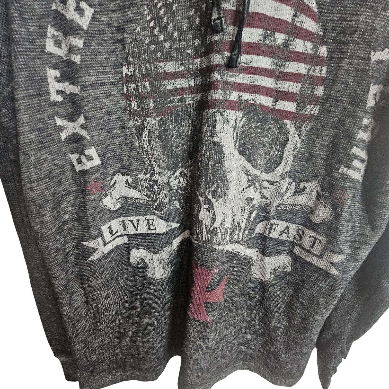 Helix Helix Mens Shirt Skull Hooded Grunge Y2K Exreme Fighter XXL Size US XXL / EU 58 / 5 - 3 Thumbnail