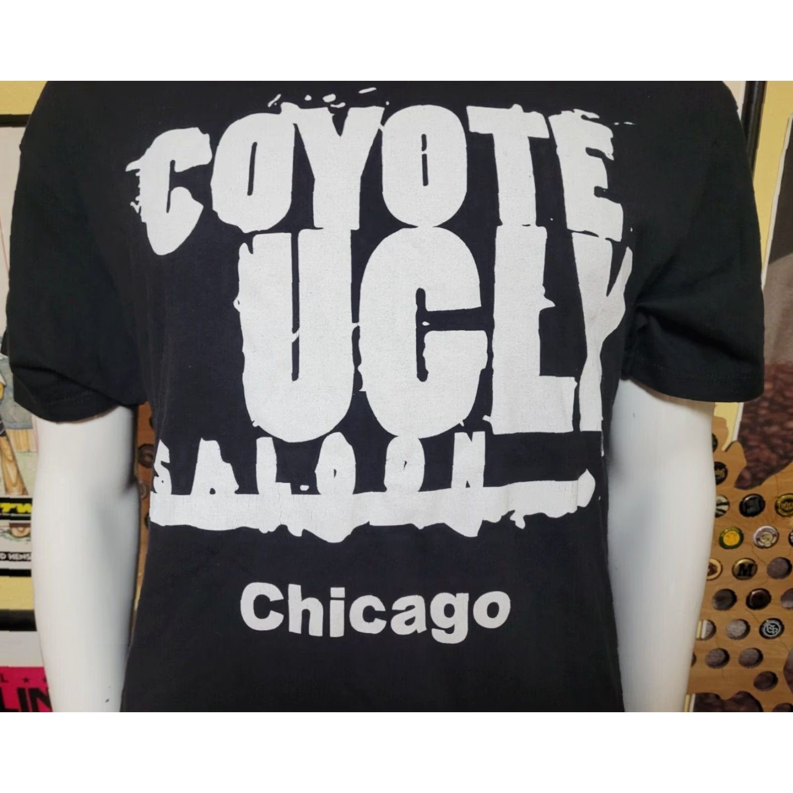 Tultex VTG Coyote Ugly Saloon Bar Chicago IL T Shirt Large Men Black Tultex 100% Cotton Crew Neck Short Sleeve Logo Restaurant Bar 2000s Size US L / EU 52-54 / 3 - 2 Thumbnail