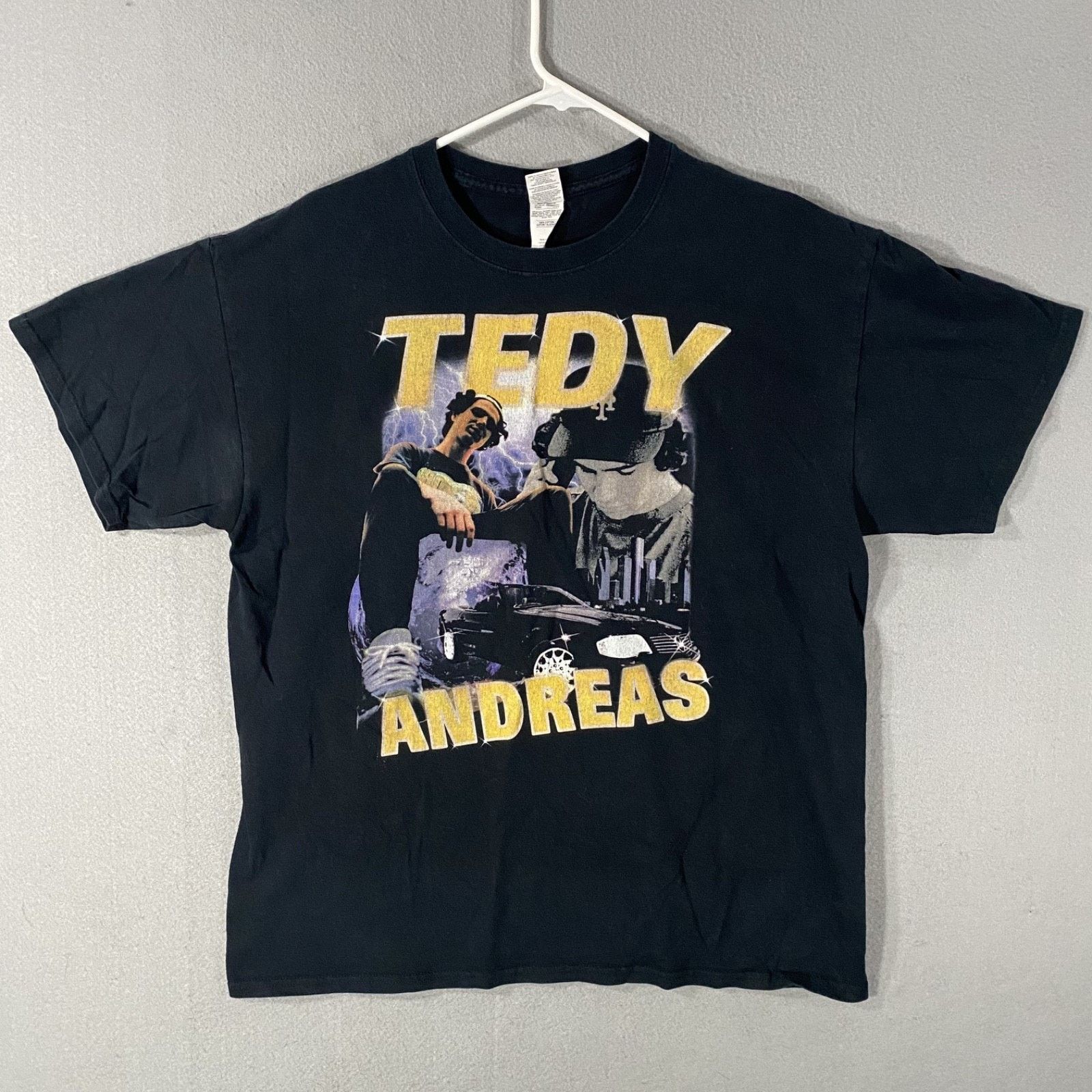 Gildan Tedy Andreas Rap Rapper T Shirt Black Size Large Size US L / EU 52-54 / 3 - 1 Thumbnail