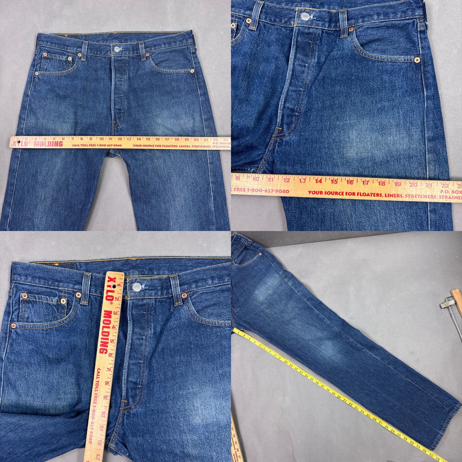 Levi's VINTAGE Levi's 501 Jeans Mens 36x34 Blue 90s Made USA Distressed Jeans Size US 36 / EU 52 - 9 Thumbnail