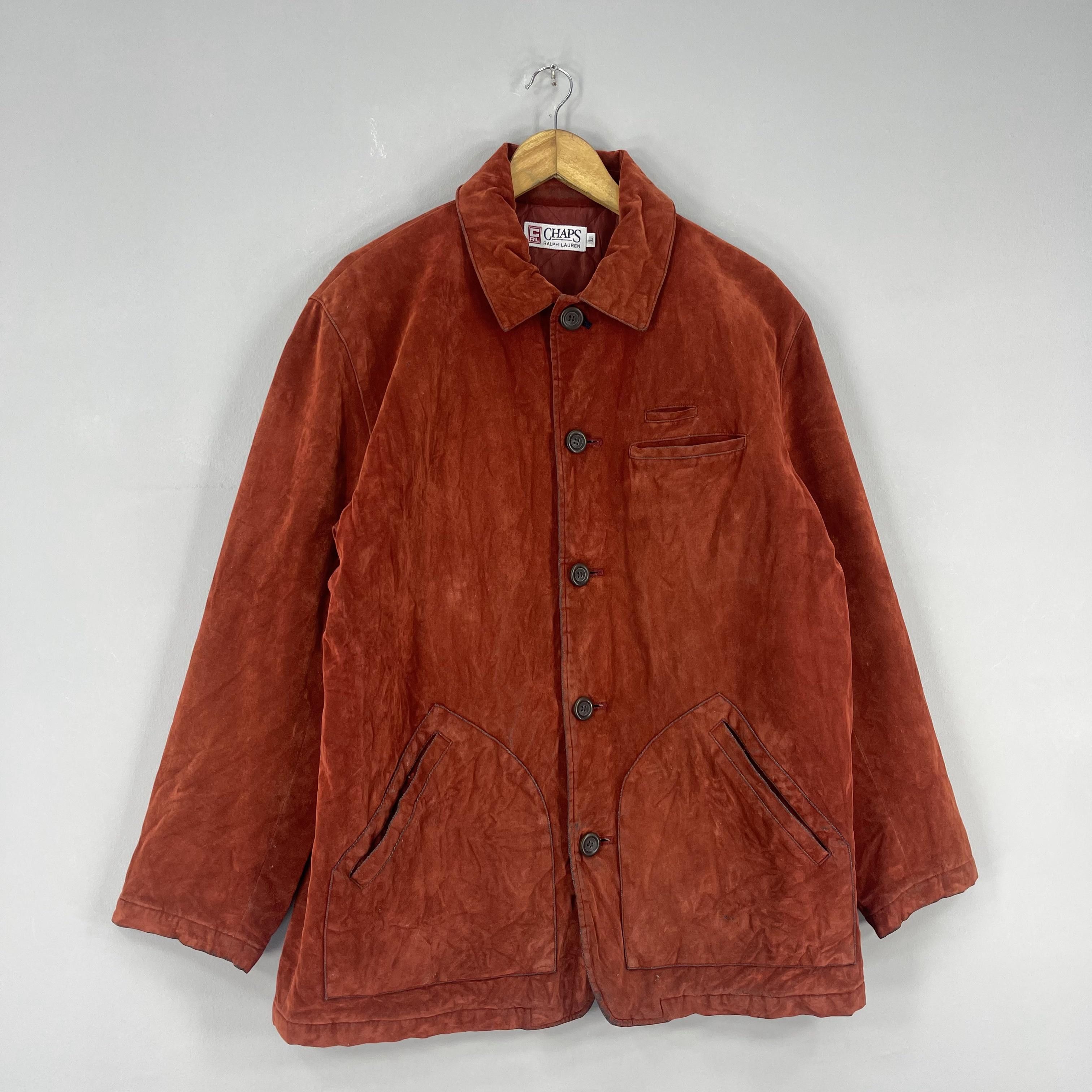 Chaps Ralph Lauren Vintage 90's CHAPS RALPH LAUREN Suede Rayon Jacket Size US L / EU 52-54 / 3 - 4 Thumbnail