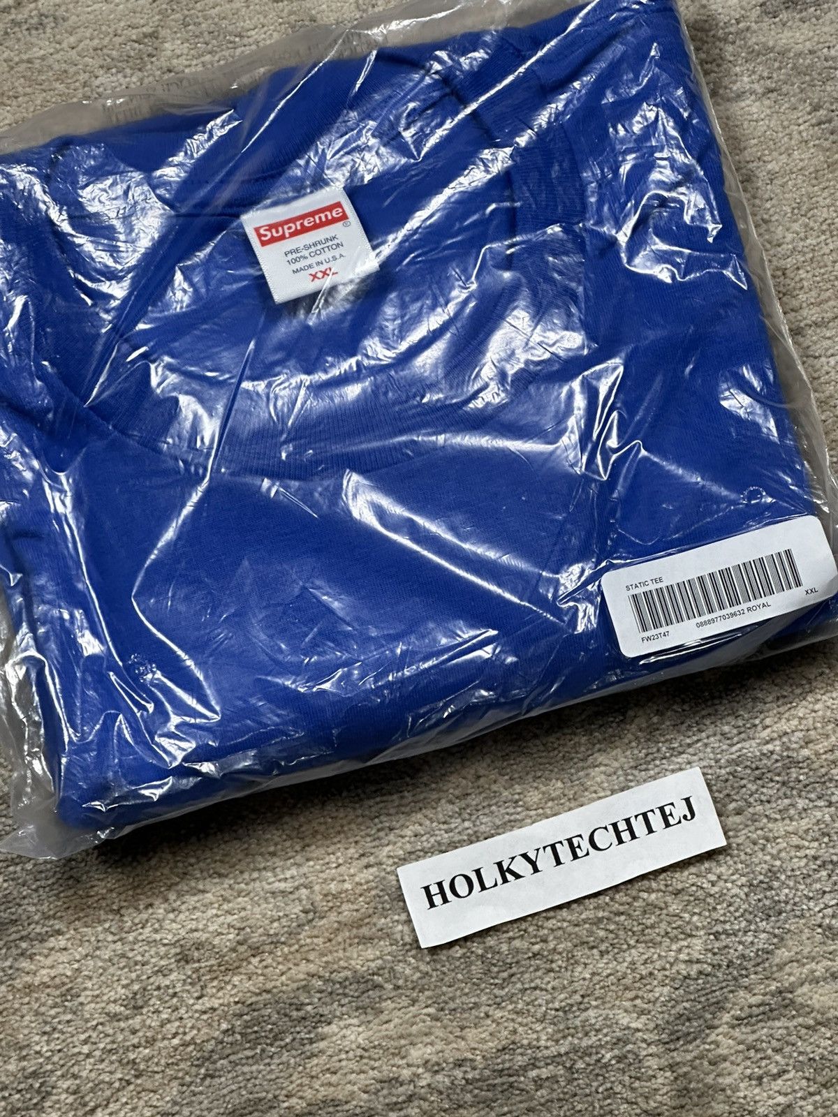 Supreme Supreme Static Tee - Royal - XXL - FW23 Size US XXL / EU 58 / 5 - 4 Thumbnail