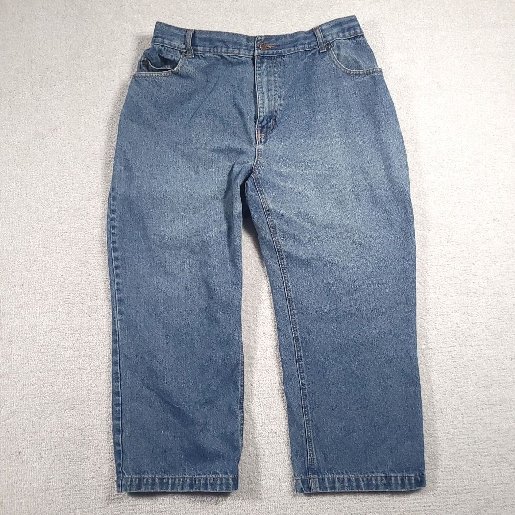 Vintage Vintage Duke Haband Crop Jeans Womens 32X24 Relaxed Fit Straight Leg Pockets Size 24" / US 00 / IT 34 - 2 Thumbnail