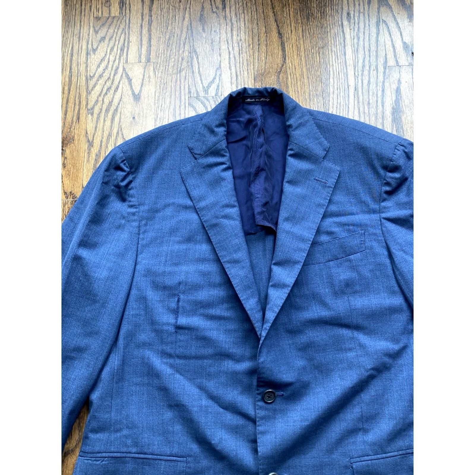 Sid Mashburn Sid Mashburn Blazer Mens 42 Wool Blue Unstructured Sports Coat 100% Wool Read 40R Made In Italy Size 42R - 4 Thumbnail