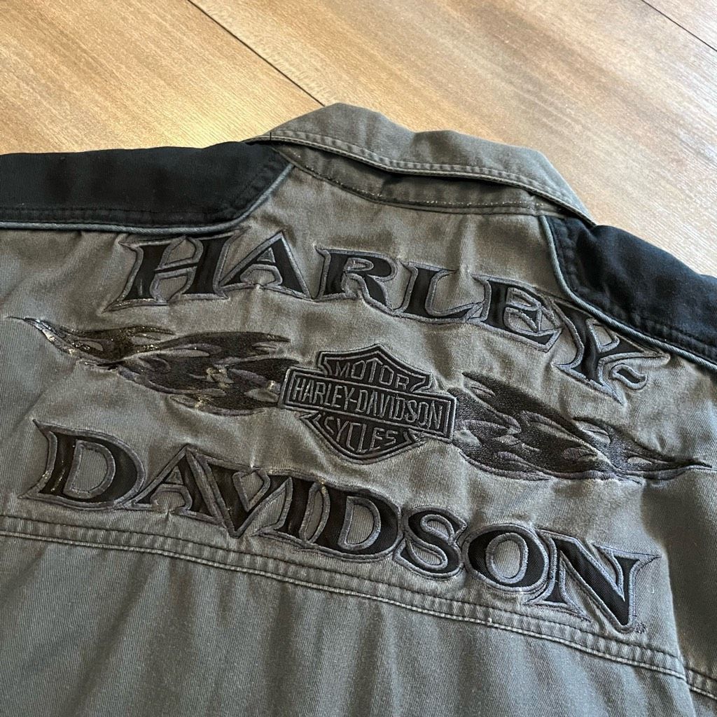 Harley Davidson Harley Davidson Grey Buttonup Shirt Men Medium Bin G-42 Size US M / EU 48-50 / 2 - 7 Thumbnail