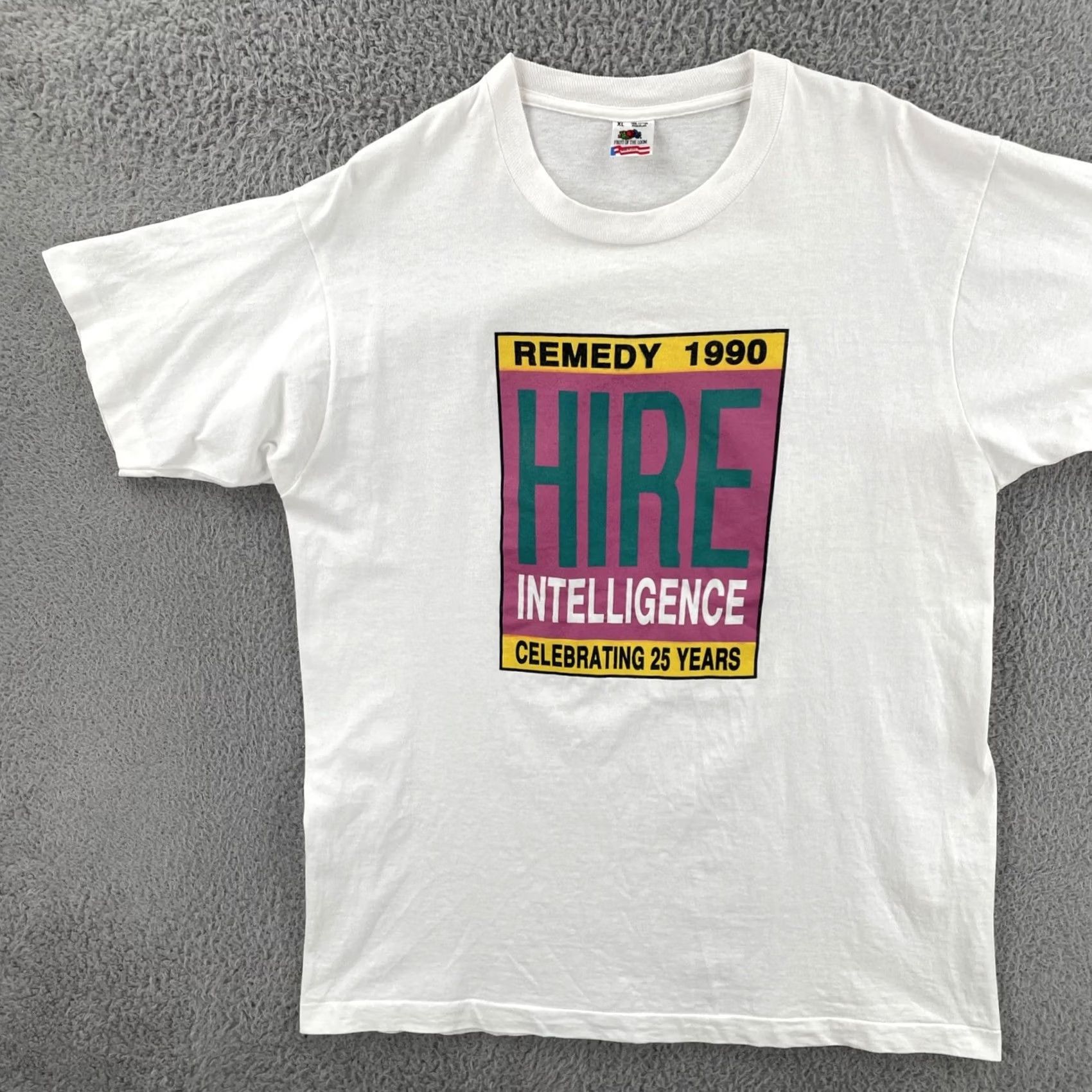 Fruit Of The Loom VINTAGE Fruit of the Loom XL Single Stitch Shirt Men White Crew Neck Short Sleeve USA 1990 Knit Comfort Easy Care Size US XL / EU 56 / 4 - 3 Thumbnail