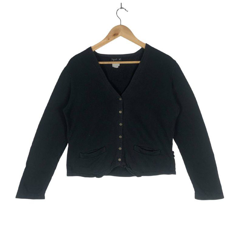 agnes b. Vintage Agnes B. Button Sweatshirt Jacket Size M / US 6-8 / IT 42-44 - 1 Thumbnail