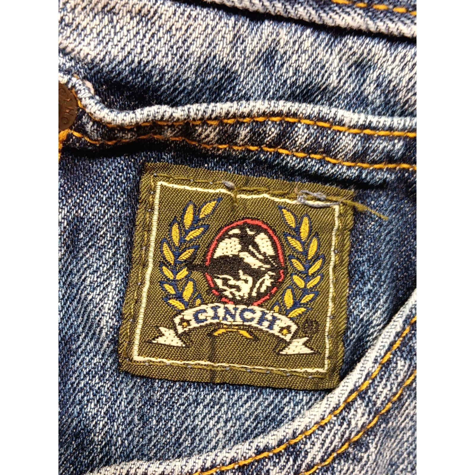 Vintage Cinch Green Label Jeans 38x32 Denim Western Original Fit Medium Regular Men Adults Green Tapered 90s? (No, can't add) Size US 38 / EU 54 - 3 Thumbnail